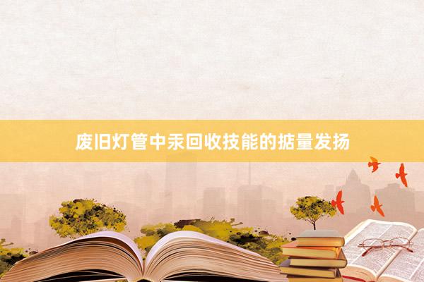废旧灯管中汞回收技能的掂量发扬